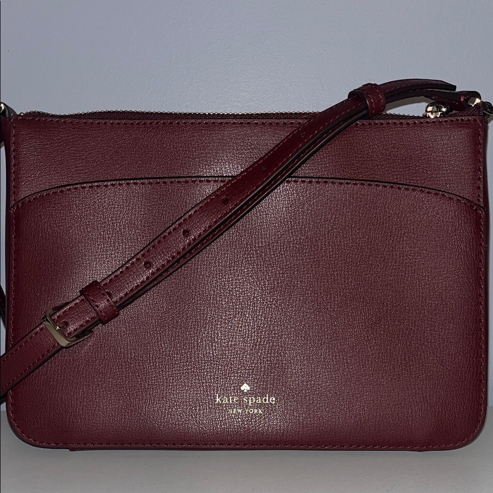Kate Spade Burgundy Crossbody Bag - Picture 3 of 9